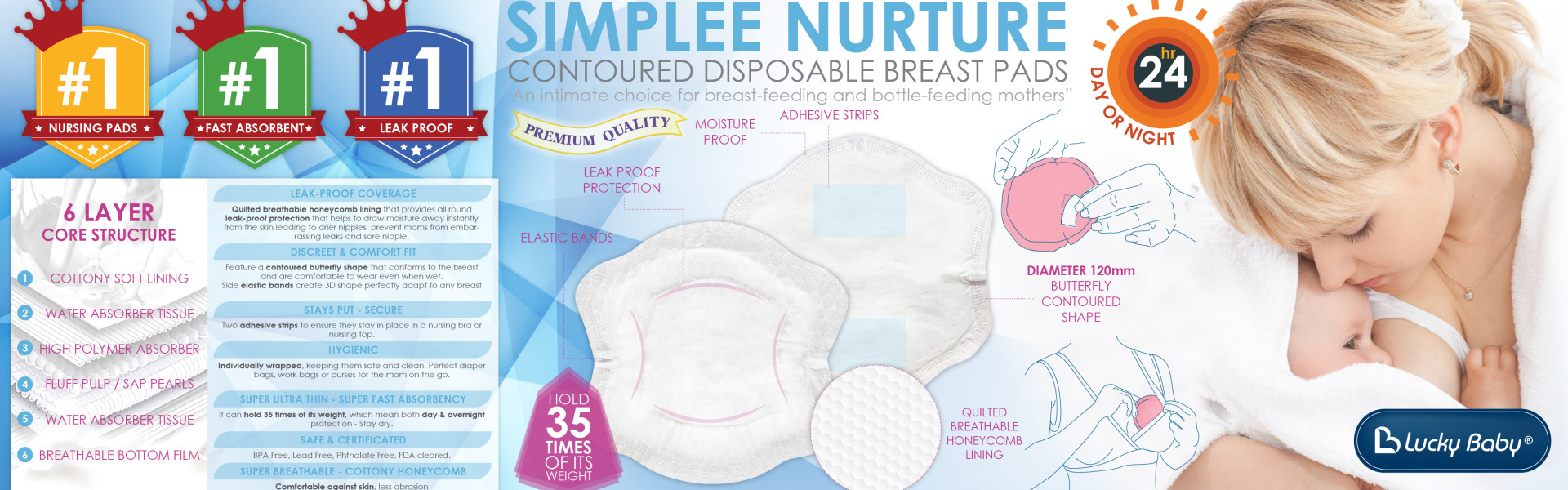 Lucky Baby Breast Pad Banner