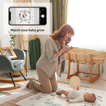 [100356] Newborn Baby Monthly Growth Milestone Blanket Photography - Nature