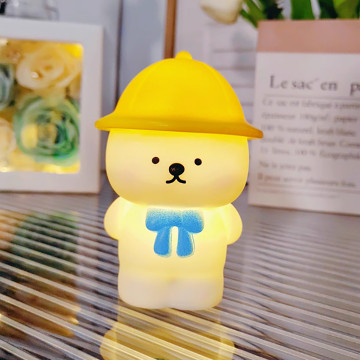 [100448] Portable Mini Bedside Baby LED Night Light Lamp - Bear Hat
