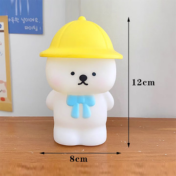 [100448] Portable Mini Bedside Baby LED Night Light Lamp - Bear Hat