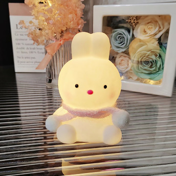 [100455] Portable Mini Bedside Baby LED Night Light Lamp - Bunny Snow