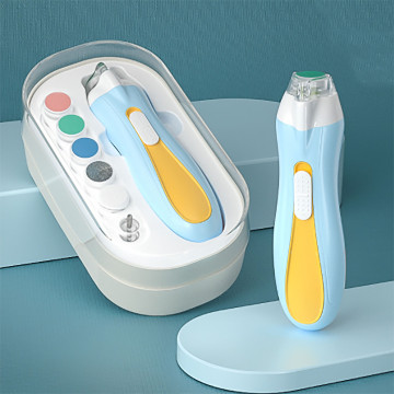 [100684] 6 in 1 Baby & Kids USB Rechargeable Nail Trimmer / Polisher Manicure Set - Blue
