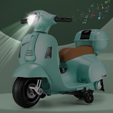 [Q518M] Vespa Scooter Ride-On (Mint)