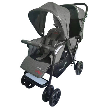 [516508] City Dou Plus Twin Stroller - Denim Grey