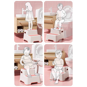 [594377] Toddler 2 step level stool - Green