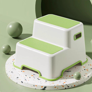 [594377] Toddler 2 step level stool - Green