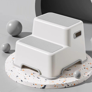 [594377] Toddler 2 step level stool - Grey