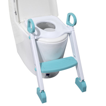 [594490] Step Up Potty Training Seat W/Ladder - Aqua