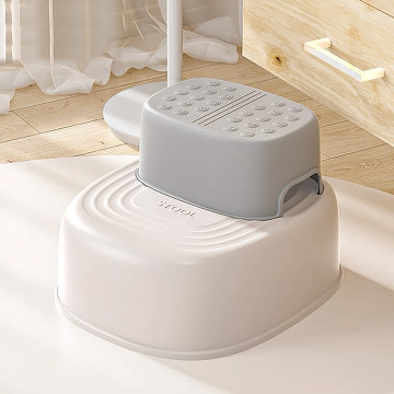 [594865] 2 Level Convertible Step Stool - Grey