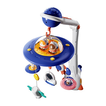 [604311] 3 In 1 Galaxy Musical Mobile W/Remote Control - Blue