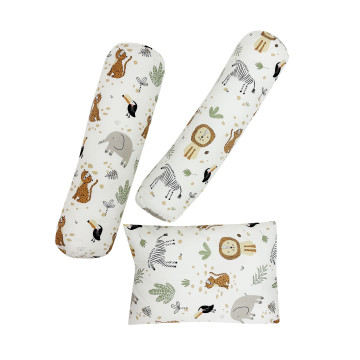 [623213] On The Go Pillow Bolster Set - Zebra