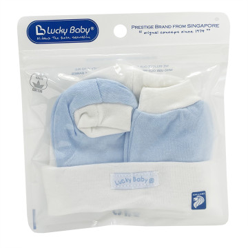 [910023] Preemi Hat + Mitten & Bootees Set - Blue