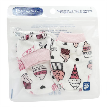 [910139] New Born Mitten & Bootees Set - Printed Ice Cream